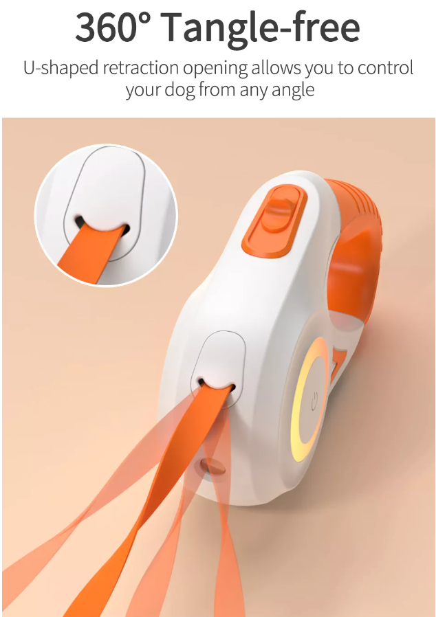 Glow 'n' Go: Retractable Leash with Pet Spotlight