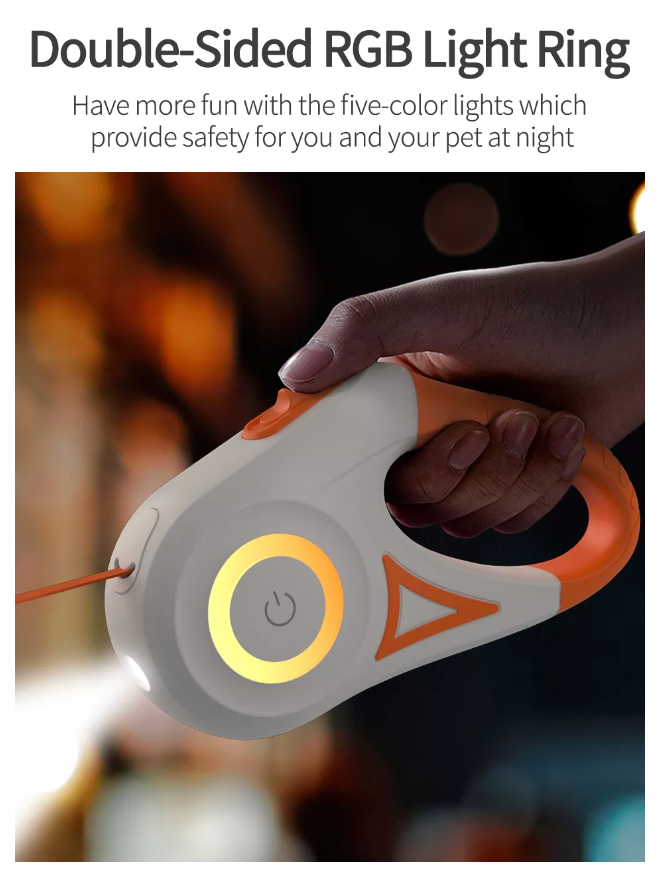 Glow 'n' Go: Retractable Leash with Pet Spotlight